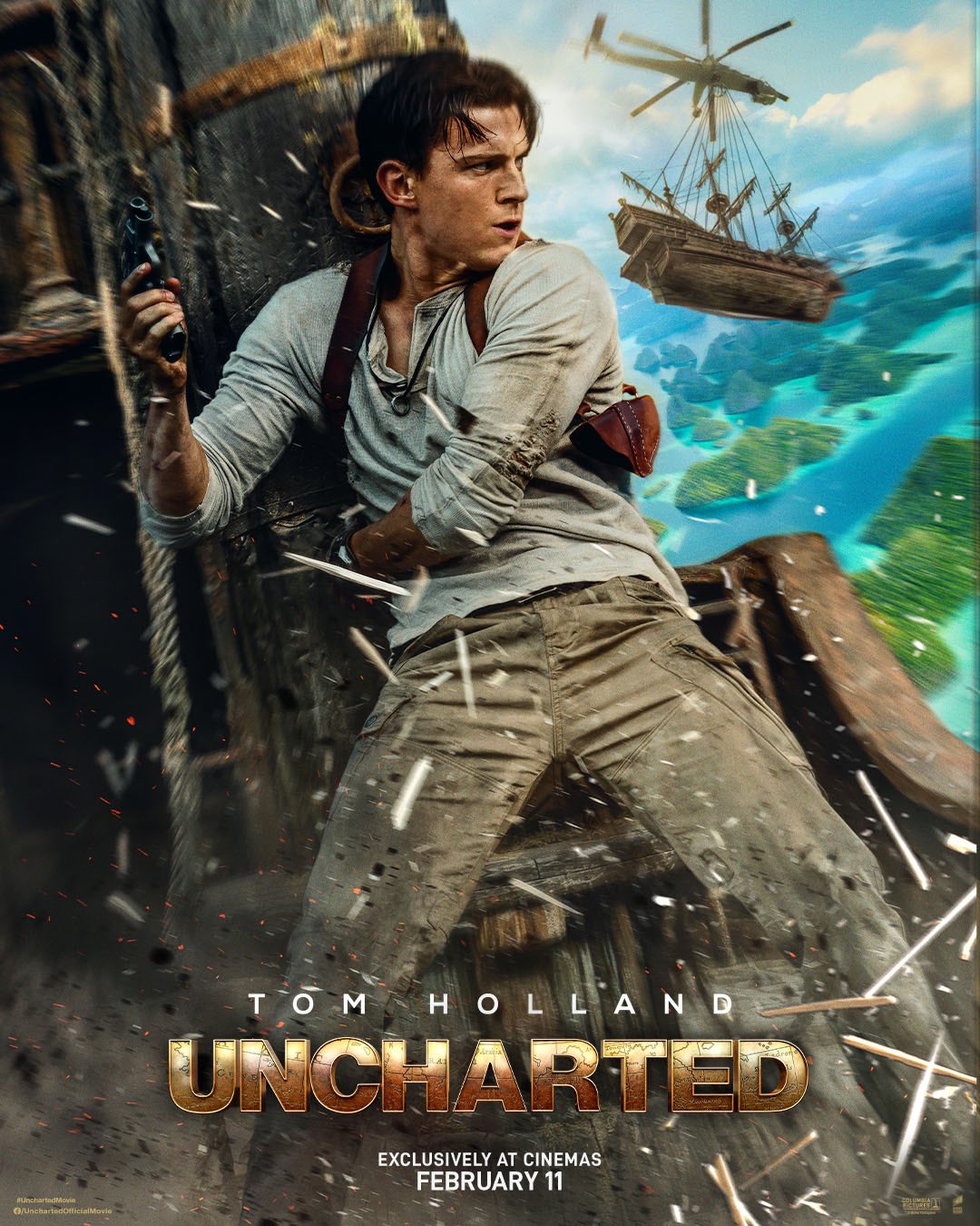 Uncharted – Fora do Mapa': Nathan Drake entre a vida e a morte no novo  pôster da adaptação; Confira! - CinePOP