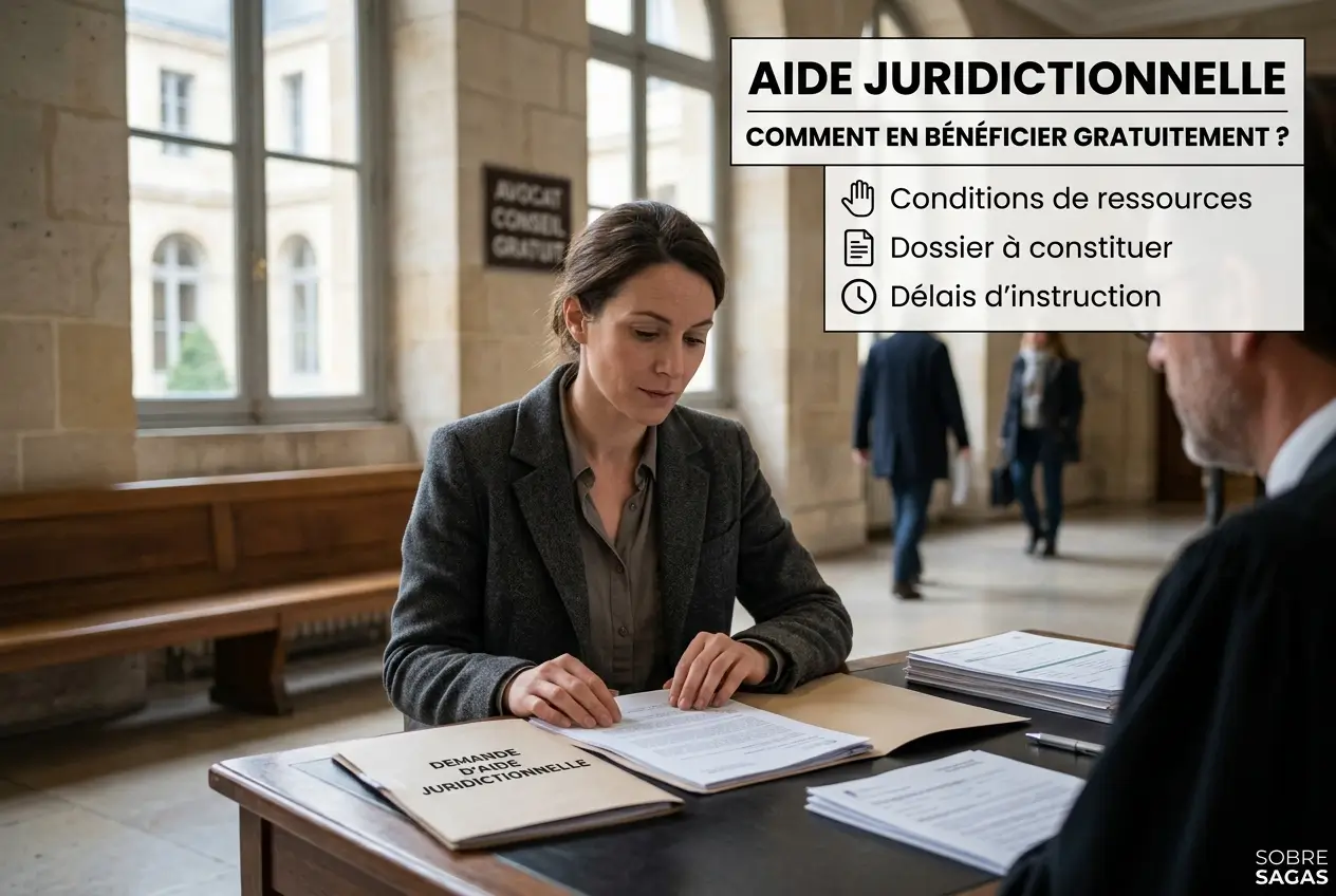 Mulher analisando documentos legais em ambiente formal, 2026