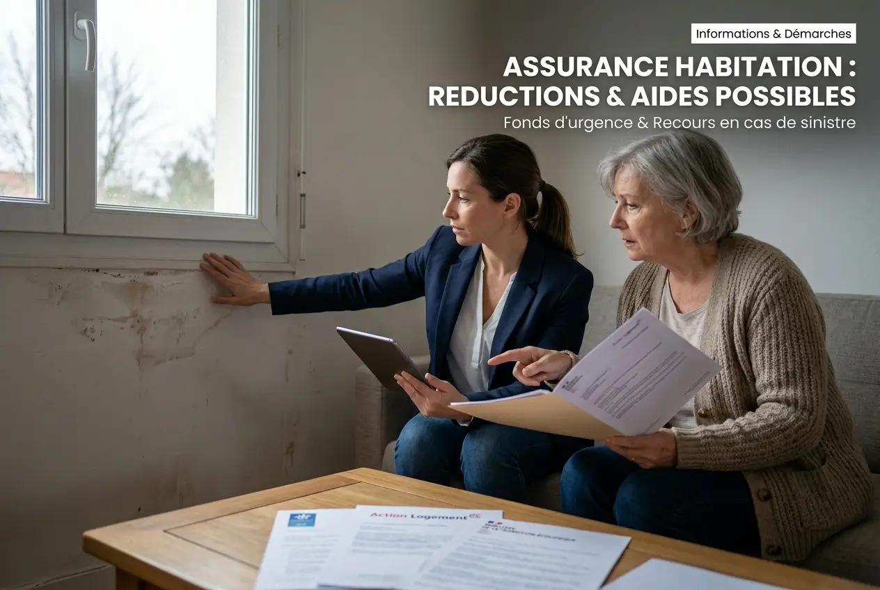 Assurance habitation et aides possibles : réductions, fonds d’urgence et recours en cas de sinistre