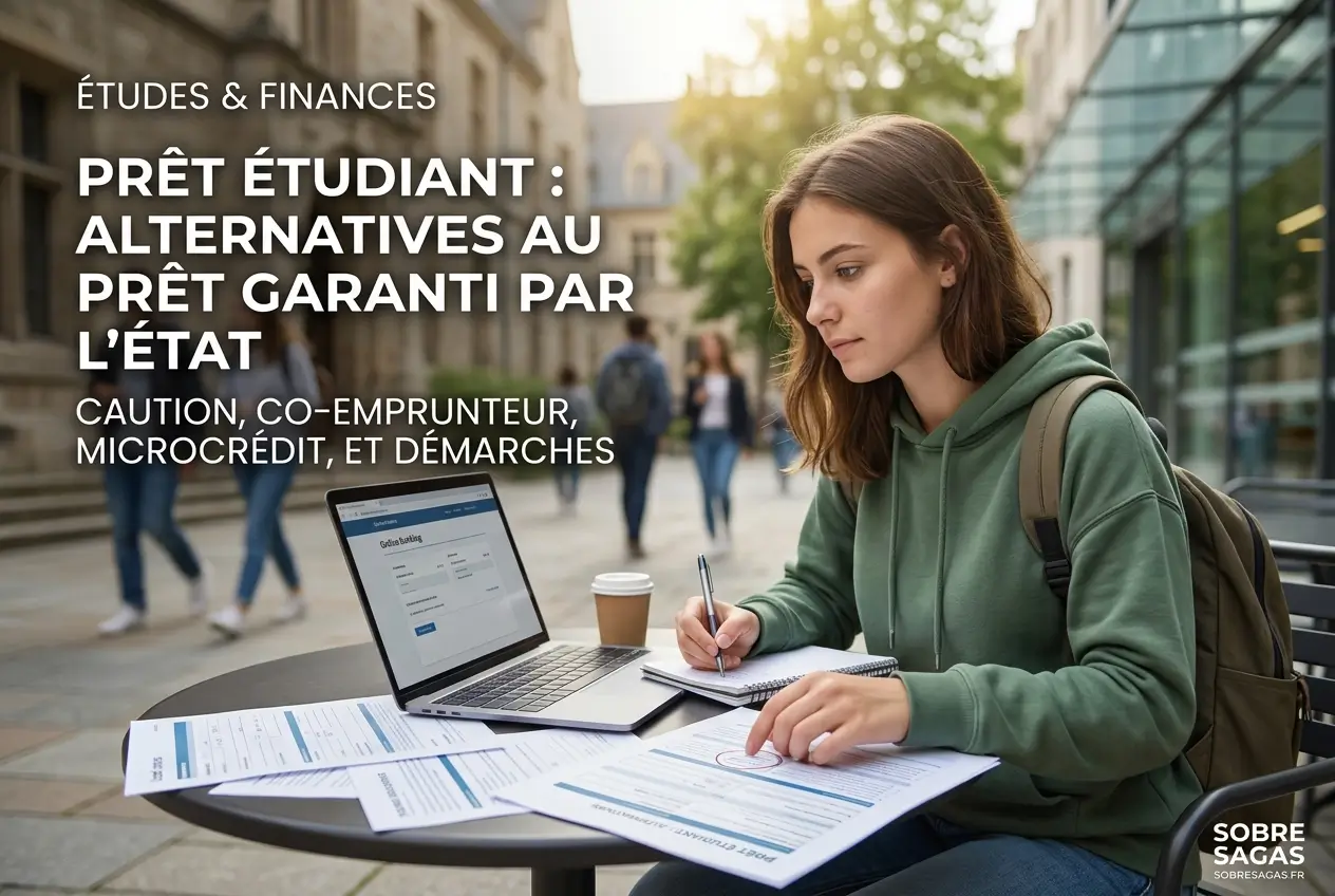 Jovem trabalhando ao ar livre sobre empréstimos estudantis em 2026