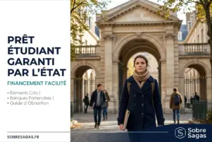 Jovem na Université Paris-Panthéon-Assas sobre empréstimos estudantis